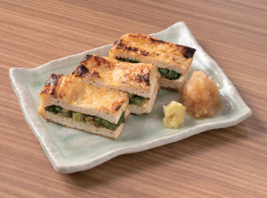 Grilled Fried Tofu with Green Onion Miso
