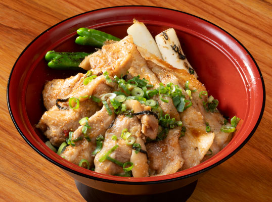 Seared Chicken Thigh & Pork Belly Rice Bowl