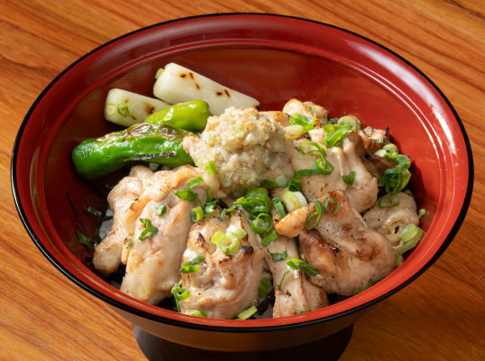 Chicken Thigh Rice Bowl with Scallion Salt Sauce