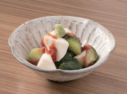 Cucumber & Yam with Plum Sauce